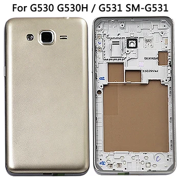 10PCS Za Samsung Galaxy G530 G530H / G531 Hrbtni Pokrovček Zadnje Plastike + Sredini Okvirja Ploščo Polno Stanovanje Primeru Nove G530 Pokrov Baterije 2