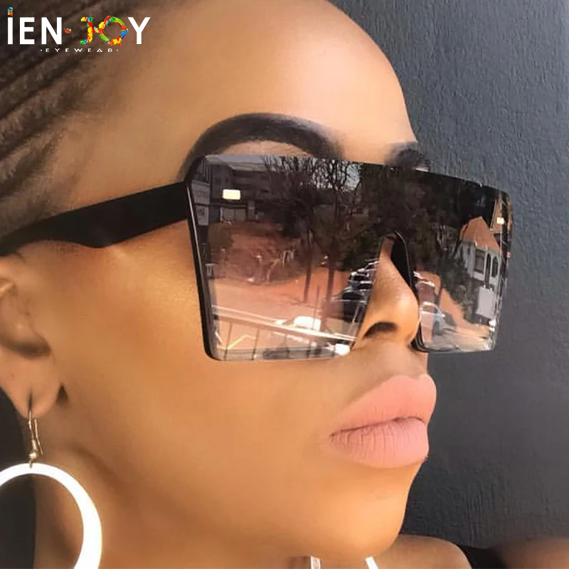 IENJOY 2020 Oversize Kvadratnih sončna Očala Ženske Zonnebril Dames Moda Ravno Top Gradient sončna očala Moških Velik Okvir Oculos 3