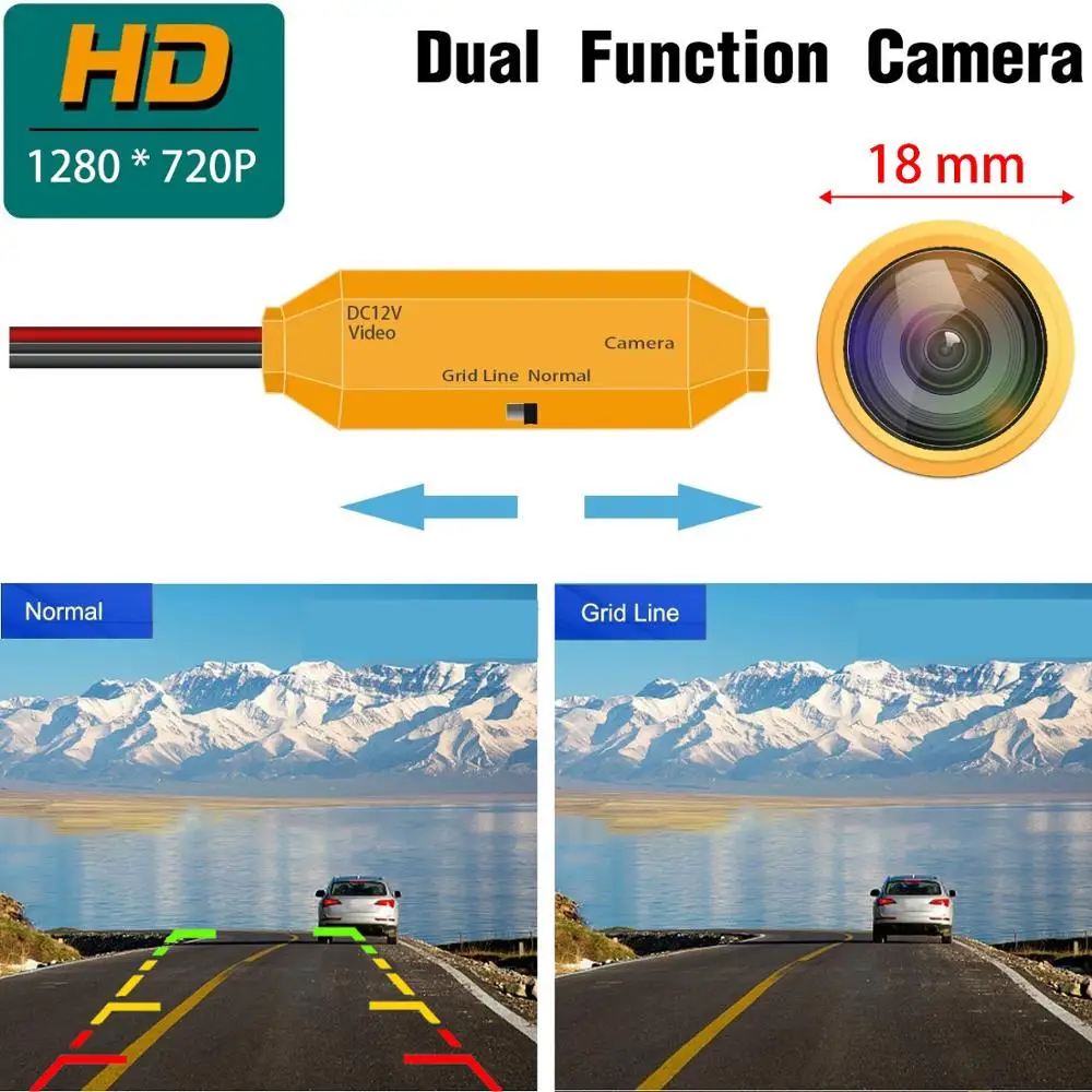 HD 1280x720p Zlati Obrniti Pogled od Zadaj Rezervno kamero za Ford Fiesta MK5 Classic fit Ikon 2002 -2008 5