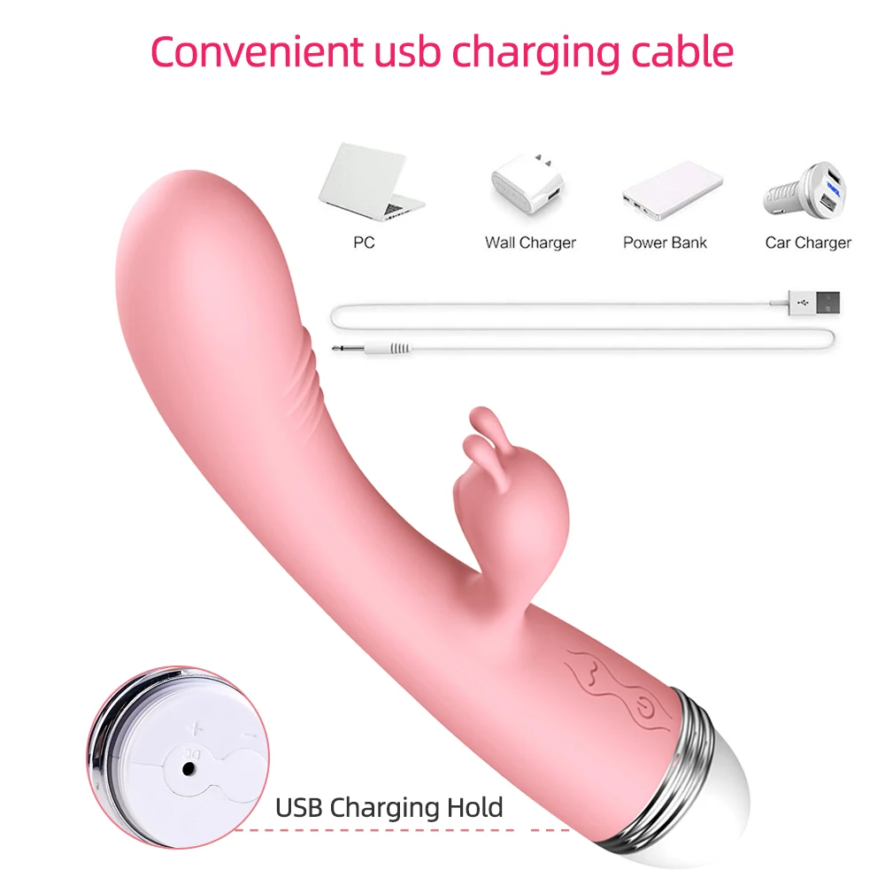 G Spot Rabbit Vibrator, Vibrator za Odrasle Igrače USB Polnjenje Močan Masturbacija Sex Igrača za Žensko Klitoris Spodbujanje Ženski Vibrator Igrače 0