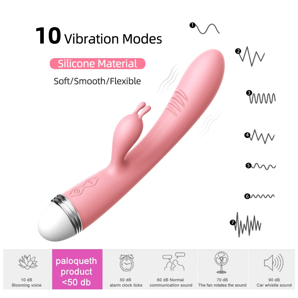 G Spot Rabbit Vibrator, Vibrator za Odrasle Igrače USB Polnjenje Močan Masturbacija Sex Igrača za Žensko Klitoris Spodbujanje Ženski Vibrator Igrače 2
