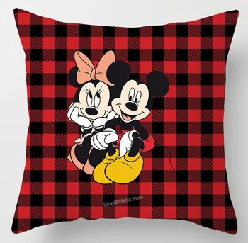 Disney Serije Mickey Mouse Prevleke Rdeče Preverite, Risanka Mickey Minnie Blazino Kritje Blazine Pokrov Božično Dekoracijo Doma 3850