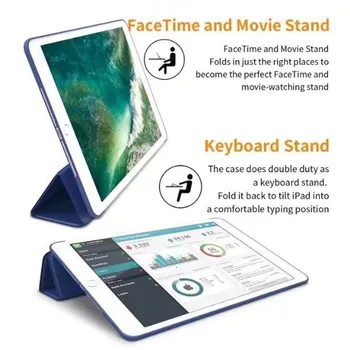Za iPad z 9.7 2018 2017 Primeru Magnetni Pu Usnje Auto Sleep/Wake Smart Cover za iPad 5 6 Zraka 1 2 5. in 6. Generacije Stand Funda 4