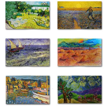 Van Gogh Kavarna Terasa Na Noč Platno Slikarstvo Plakatov In Fotografij Stenskih Slikah, Letnik Plakat Dekorativni Doma Dekor Quadro 2