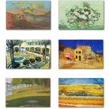 Van Gogh Kavarna Terasa Na Noč Platno Slikarstvo Plakatov In Fotografij Stenskih Slikah, Letnik Plakat Dekorativni Doma Dekor Quadro 3
