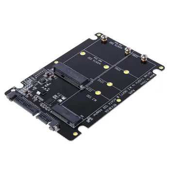 2 V 1 NGFF M. 2 B+M Ključ Mini PCI-E ali mSATA SSD, da SATA III vmesniško Kartico za Celoten Msata SSD/ 2230/2242/2260/22x80 M2 2