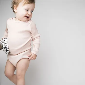 Enke MM 30% Svile Baby Jesenski Oblačila z Dolgimi Rokavi Jeseni Romper Visoke Kakovosti Začetnih Fant Dekle Visoko Elastičnost iz Enega kosa 4