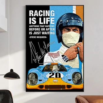 24 Ur Le Mansa, Michael Delaney Na Platno, Tisk Nordijska Plakat Stenskih Slikah, Za Dnevna Soba Dekoracijo Doma Brez Okvirjev 3958