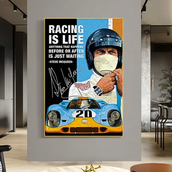 24 Ur Le Mansa, Michael Delaney Na Platno, Tisk Nordijska Plakat Stenskih Slikah, Za Dnevna Soba Dekoracijo Doma Brez Okvirjev 1