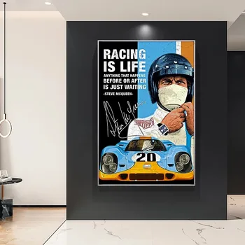 24 Ur Le Mansa, Michael Delaney Na Platno, Tisk Nordijska Plakat Stenskih Slikah, Za Dnevna Soba Dekoracijo Doma Brez Okvirjev 5
