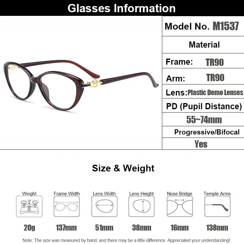 Gmei Optični Ultralahkih TR90 Mačka Oči Ženske Optičnih Očal Okvir Očala Okvirji Za Ženske Kratkovidnost Daljnovidnost Očala M1537 4