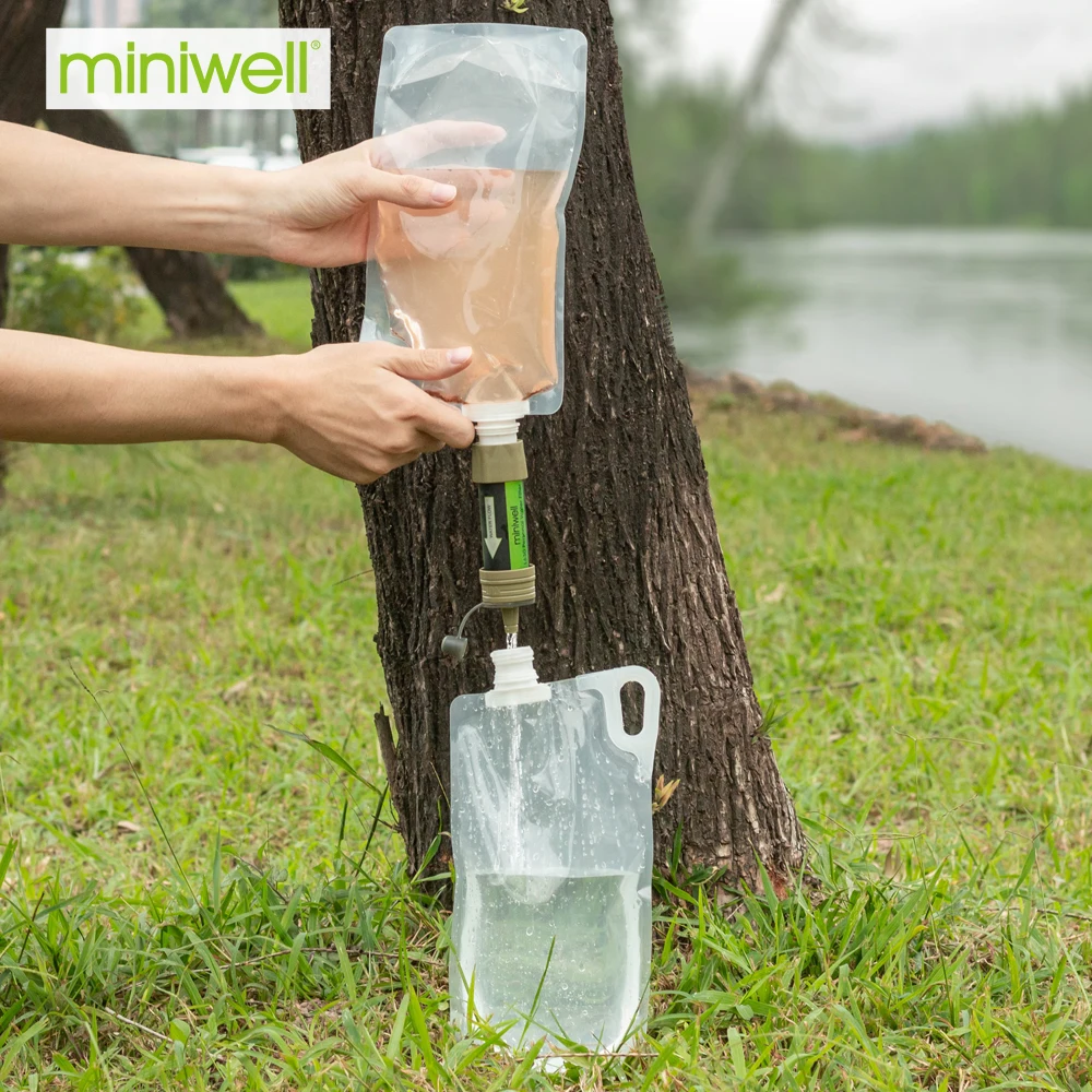 Miniwell L630 osebnih kampiranje slame vodni filter oprema za preživetje za pitno vodo 2