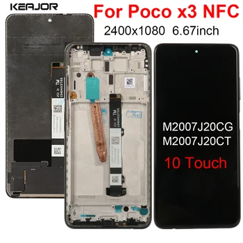 Zaslon Za Xiaomi Poco X3 NFC LCD-Zaslon 10 Zaslonu na Dotik Zamenjava Računalnike Zbora Za Xiaomi Pocophone X3 NFC 6.67