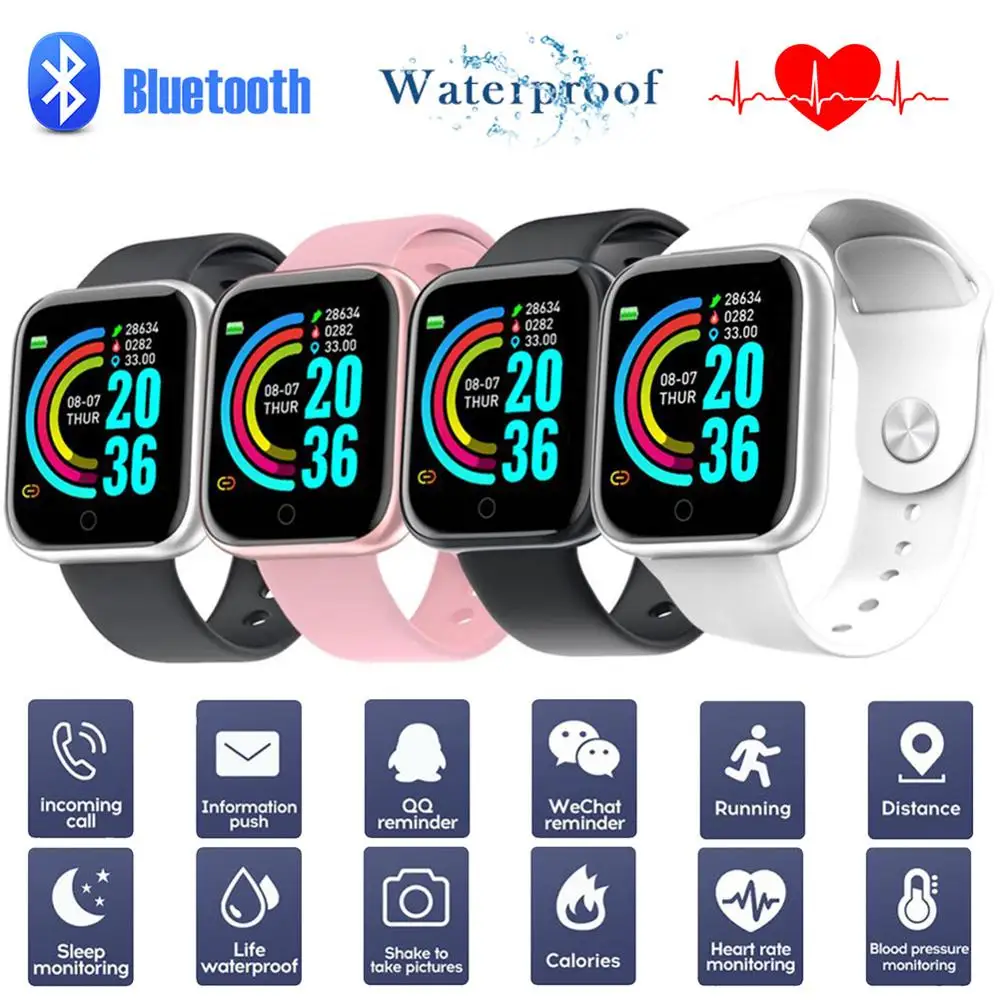 Najbolje Prodajan 2020 Smartwatch Debelo Y68 Nepremočljiva Šport Fitnes Tracker Zapestnica Krvni Tlak, Srčni Utrip Pametne Ure 5