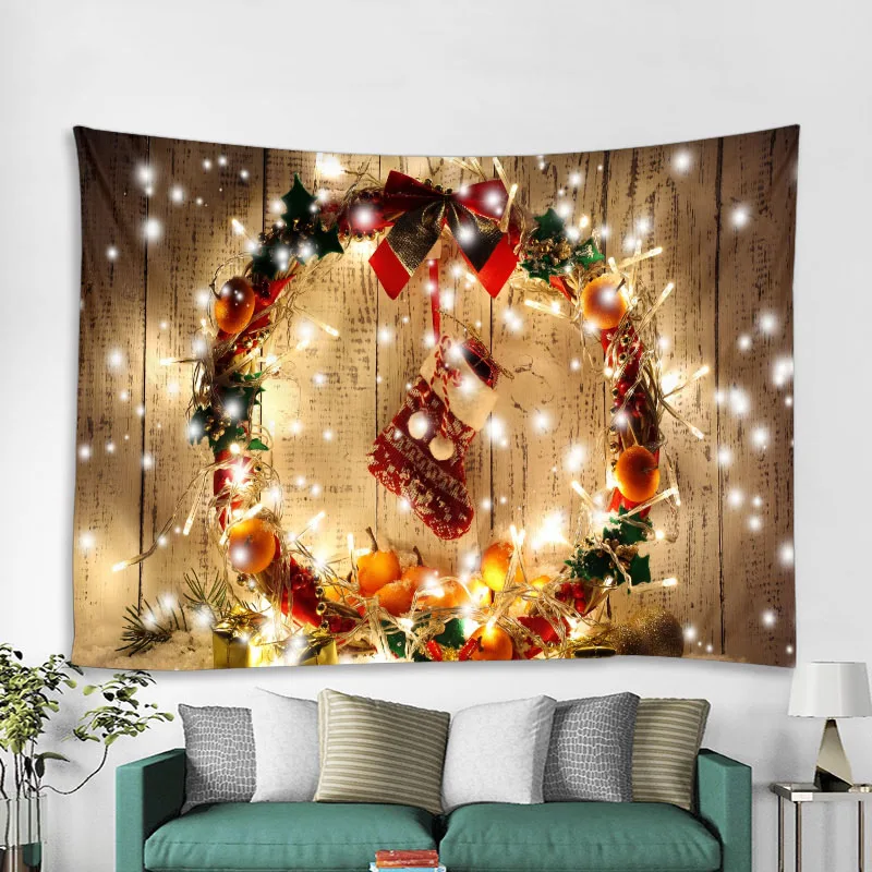 Božič, tapiserija, Božični dan scene dekoracijo ozadju dekoracijo sten visi krpo super velikosti neobvezno 1