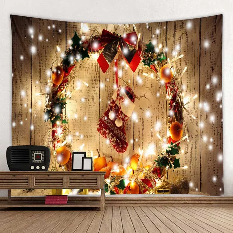 Božič, tapiserija, Božični dan scene dekoracijo ozadju dekoracijo sten visi krpo super velikosti neobvezno 2