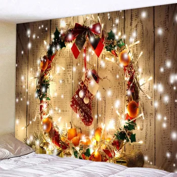 Božič, tapiserija, Božični dan scene dekoracijo ozadju dekoracijo sten visi krpo super velikosti neobvezno 0