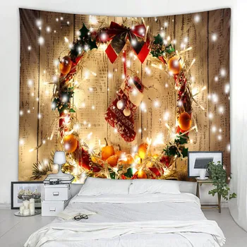 Božič, tapiserija, Božični dan scene dekoracijo ozadju dekoracijo sten visi krpo super velikosti neobvezno 3