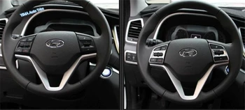 Lapetus Auto Styling Volan Multifunkcijski Gumb Okvir Pokrova Trim ABS, Primerni Za Hyundai Tucson 2016 - 2020 Mat 4