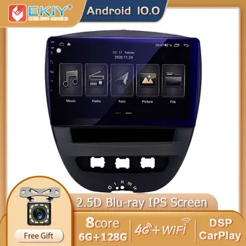 EKIY DSP IP Android 10 Avto Radio na 6 G+128G Za Toyota Aygo Za Citroen C1 2005-14 GPS Navi Multimedijski Predvajalnik, Wifi magnetofon 4