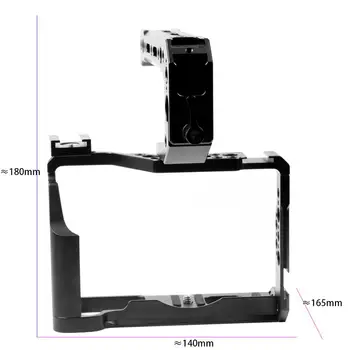 Aluminij SLR Fotoaparat Kletko za Fujifilm X-T3 /XT3/XT2 /X-T2 DSLR Ploščad Zaščitna Primeru pokrijemo s Top Grip Ročaj Hladno Čevelj Gori 4