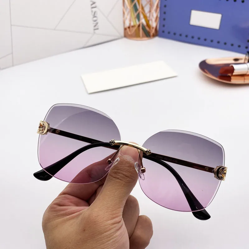 2020 nova sončna očala blagovne znamke oblikovalec modelov sončna očala gradient barve brez okvirjev za sončna očala sončna očala mode UV400 polarizirana ladi 0