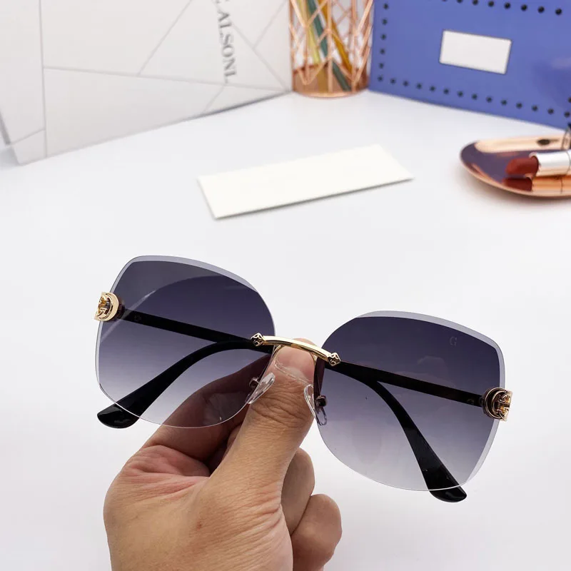 2020 nova sončna očala blagovne znamke oblikovalec modelov sončna očala gradient barve brez okvirjev za sončna očala sončna očala mode UV400 polarizirana ladi 4