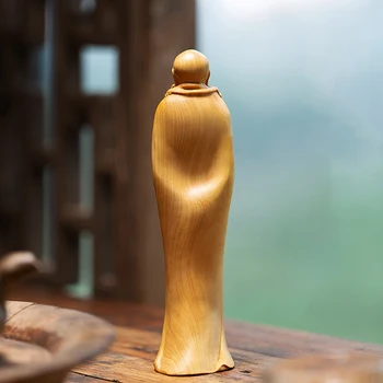 Šimšir 18 cm Darma Kiparstvo Lesa Kip Bude Zen Budistični Sveti Dom Dekoracija 4