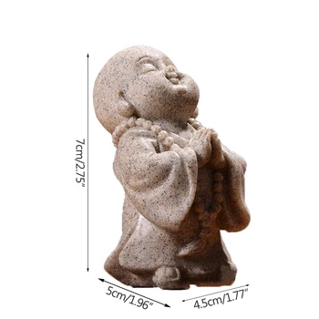 Strongwell Srčkan Malo Menih Kip Peščenjak Čudovit Kitajski Kipci Bude Lepe Figurice za Dom Dekor Ustvarjalno Darilo 5
