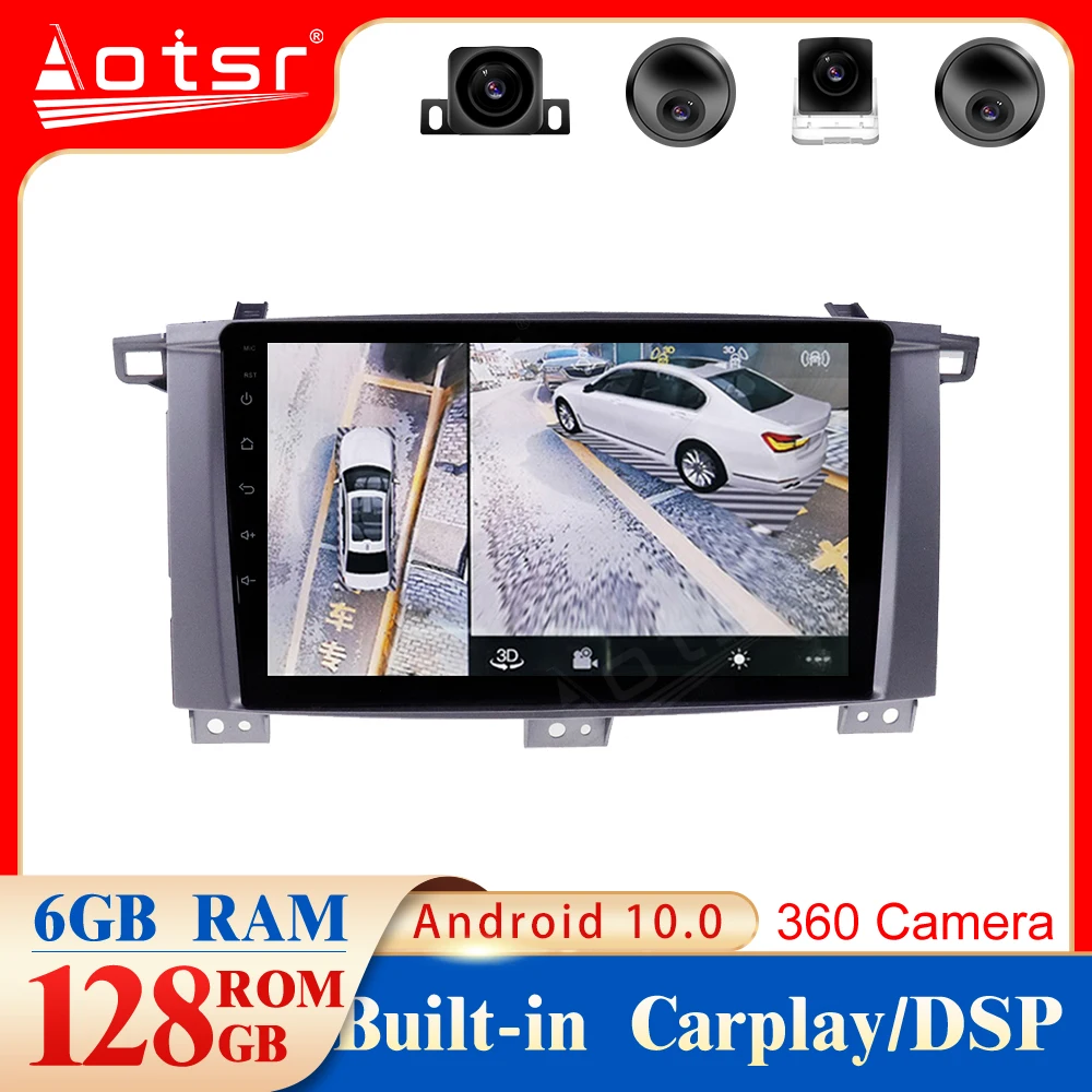 Za Toyota Land Cruiser LC100 2002-2007 Android10.0 avto DVD predvajalnik, GPS multimedia Auto Radio avto navigator stereo sprejemnik 128GB 5
