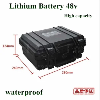 Kovček 48v 25Ah 20Ah li ionska baterija, nepremočljiva PP primeru težko za 2000w EV motornih rv kolo moč shranjevanje energije + 5A polnilnik 4314