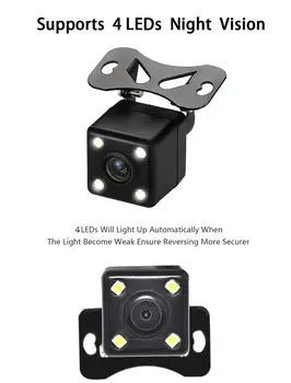 Novi HD Night Vision Avto Pogled od Zadaj Kamero 170° širokokotni Vzvratno Parkiranje Kamera Vodotesna LED CCD Auto Backup Zaslon Univerzalni 2