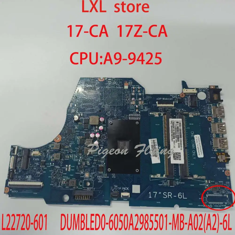 L22720-601 za HP 17-CA 17Z-CA motherboard Mainboard laptop CPU:9425 6050A2985501 DUMBLED0-6050A2985501-MB-A02(A2)-6L 17