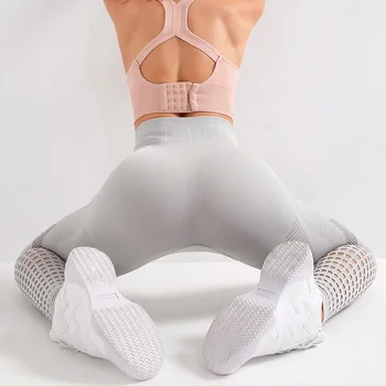 Visoko pasu joga hlače seamless dokolenke sport ženske fitnes gym dokolenke sport nogavice tekaške hlače 43519