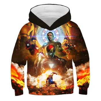 Avengers hoodie 3D natisne majica fantje in dekleta pulover nov modni pulover s kapuco otrok z dolgimi rokavi. 5