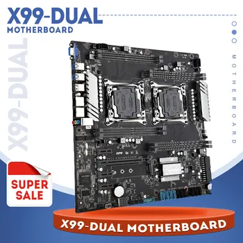 Dual CPU X99 Motherboard LGA 2011-V3/V4 E-ATX USB3.0 SATA3 NVME M. 2 Reža Dual Xeon Procesorja, matične plošče Dual Giga LAN 2