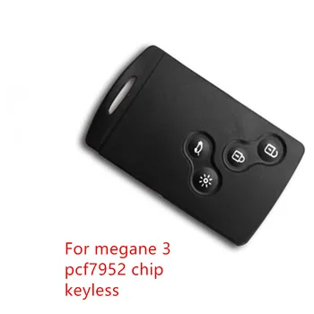 Brez ključa pojdi 4 gumb Pametni ključ megane 3 pcf7952 kartico 434mhz za Renault Megane 3 tipka 2009- 44418