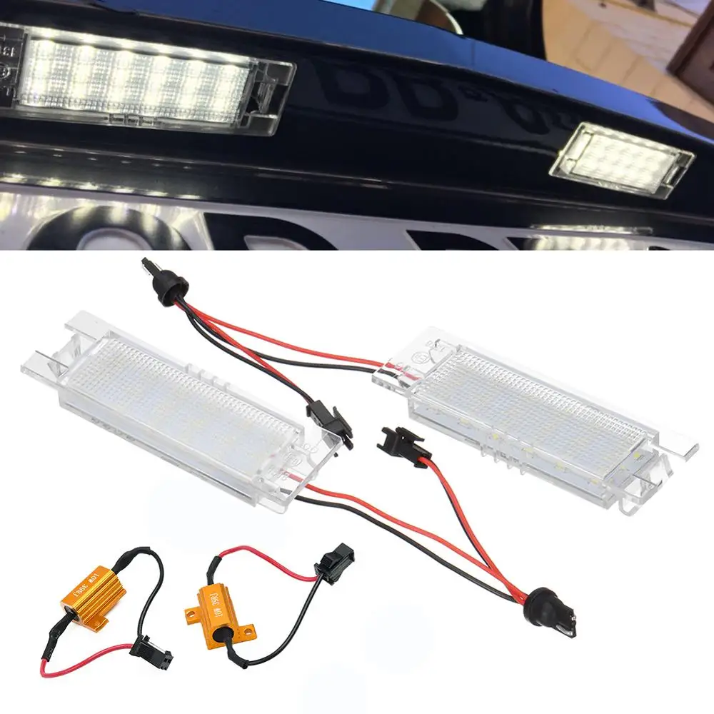 2Pcs Napak bela LED številka Licence Ploščo Luč Za Jeep Renegade-2017 4