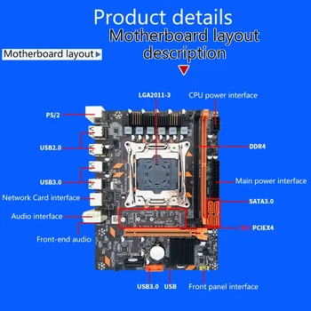X99-Mini LGA2011-3 M-ATX matične plošče Jedro 5. in 6. Xeon E5 E7 DDR4 2666 2400 2133 MHz Pomnilnik SATA3 trdi disk M. 2 NVME SSD RJ49 0