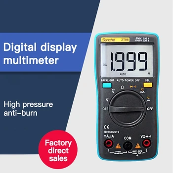 ZT98 100 101 Digitalni Auto Obseg Prenosni Multimeter 6000 šteje Ozadja Voltmeter Ampermeter Ohm 0
