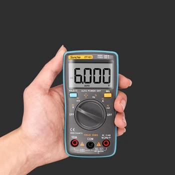 ZT98 100 101 Digitalni Auto Obseg Prenosni Multimeter 6000 šteje Ozadja Voltmeter Ampermeter Ohm 3