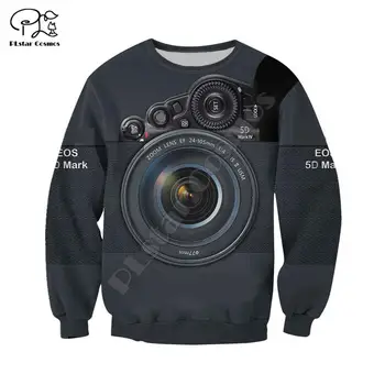 Moški ženske objektiv kamere 3d vsem natisnjeno Hoodies unisex dolg rokav Jopice suknjič bojevnik puloverju trenirko 4573