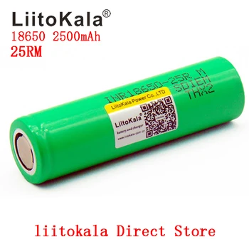 2PCS 18650 LiitoKala Original 18650 25R M INR1865025R 20A razrešnice litijeve baterije, 2500mAh Baterije 2
