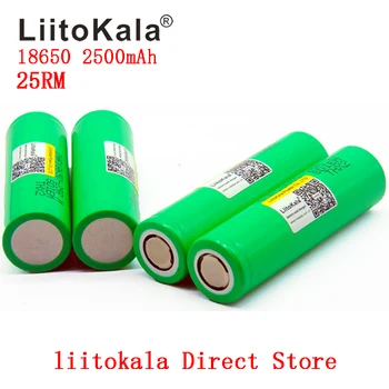 2PCS 18650 LiitoKala Original 18650 25R M INR1865025R 20A razrešnice litijeve baterije, 2500mAh Baterije 5