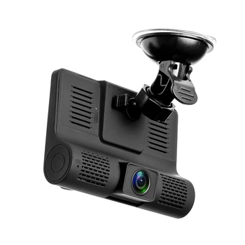 Podofo Avto DVR 3 Kamere Objektiv 4.0 Palčni Dash Fotoaparat Dvojno Objektiv Z Rearview Fotoaparat, Video Snemalnik Samodejno Registrator Dvr Dash Cam 2