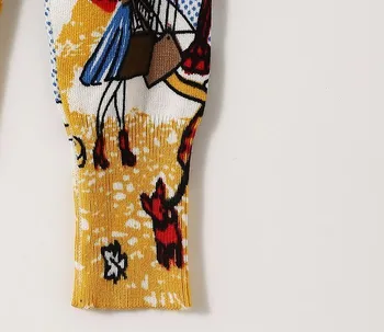 Grafiti, tiskanje jopico ženske dolg rokav pletene jopice 2019 jeseni nov prihod moda vrhovi Veleprodajno ceno 4