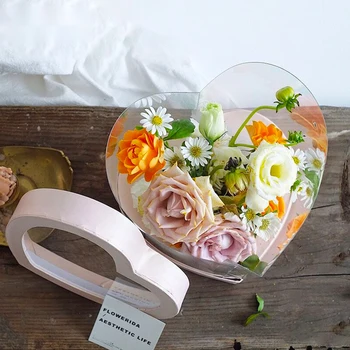 Cvet Škatle Srce Oblika Cvetlični Cvetlični Embalaža Škatle Pregleden Darilo Polje Poroko Dekor Za Valentinovo, Božična Darila 5