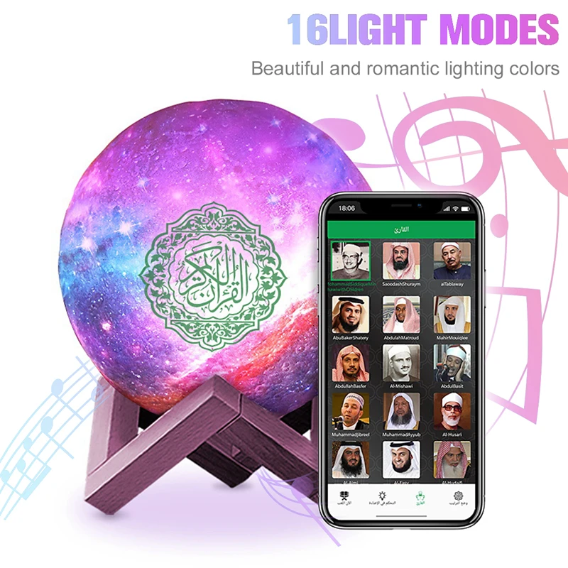 LED Moon Light Noč 3D Mesečini USB Polnilne Daljinski upravljalnik Luna Lučka Eid Muslimanskih Ramadana Darilo Za Darilo Ramadana Dekoracijo 5