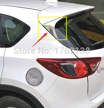 Lapetus Auto Styling Chrome Zadnje Okno Spojler Strani Krilo Trikotnik Kritje Trim Dekoracijo Plošča Primerna Za Mazda CX-5 2012 - 2016 5