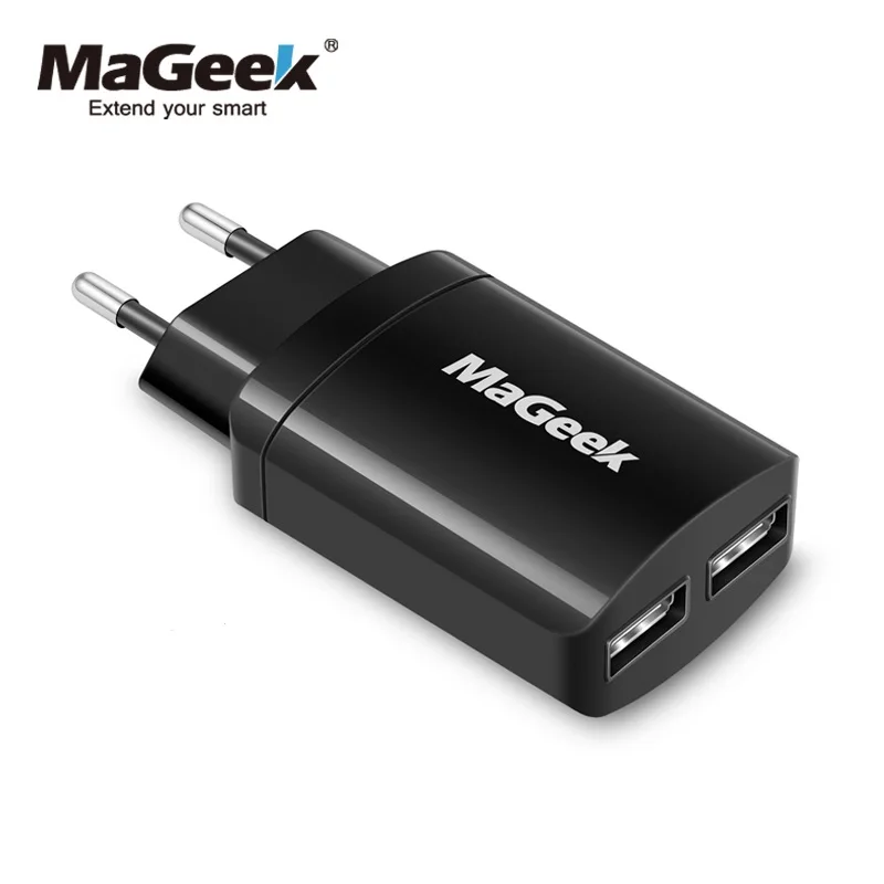 MaGeek 5V2.4A Dvojni Polnilnik USB Hitro Polnjenje Za Telefon, Prenosni Polnilec za iPhone Polnilec 2